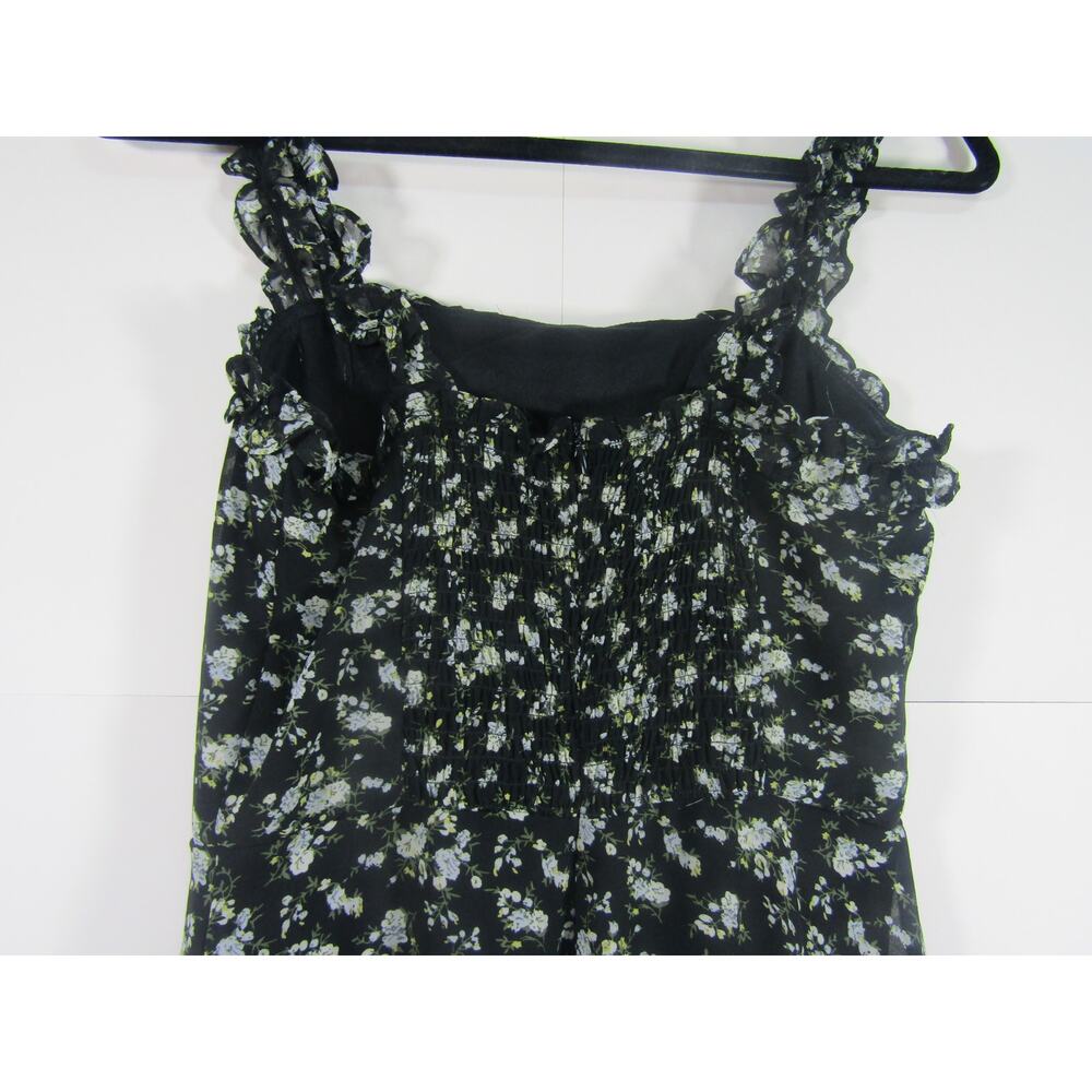Etophe Studios Women Midi Dress Floral Small‎ Black Boho Whimsigoth Fairy Black - Picture 4 of 9
